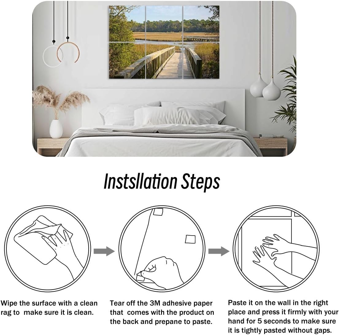 6 Pack Art Acoustic Panels Of The Low Country Soundproof Wall Panels, 48