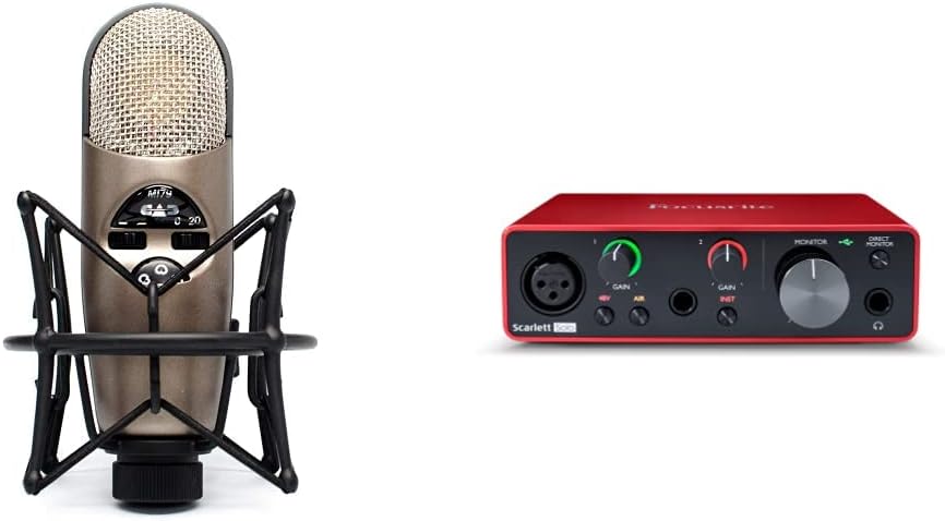 CAD Audio M179 Large Diaphragm Infinitely Adjustable Polar Pattern Condenser Microphone & Focusrite Scarlett Solo 3rd Gen USB Audio Interface, for the Guitarist, Vocalist, Podcaster or Producer