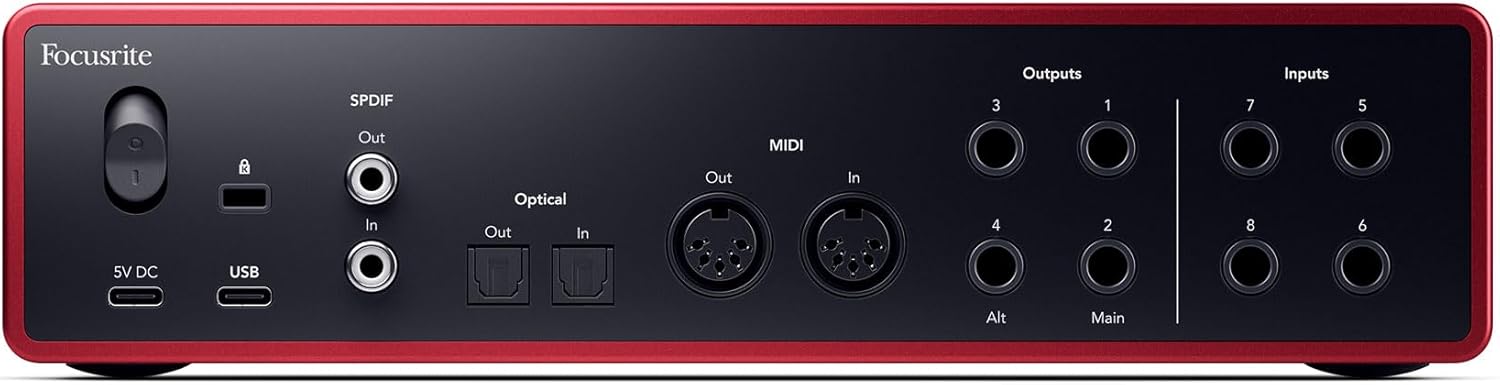 Audiosavings Bundle: Focusrite SCARLETT 18I16 4G 4th Gen 24-bit 192 kHz Audio Recording Interface Bundle with Rockville RCM SR Studio/Recording Condenser Microphone Mic w/Samsung Capacitors (2 Items)