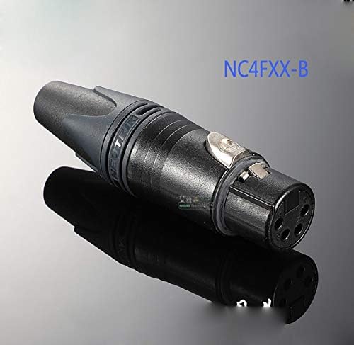 Davitu Electrical Equipments Supplies - 5PCS/Lot Original NC4FXX/NC4MXX-B/NC4FXX-B XLR Audio Female/Male Plug Connector 4P 4-Poles For NEUTRIK microphone - (Color: NC4FXX (Female))