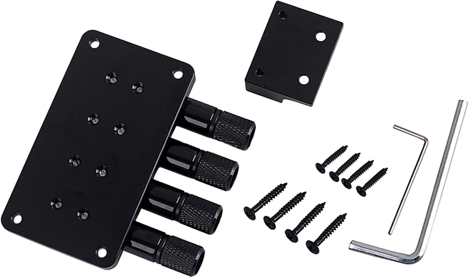 Four Strings Headless Bass Bridge for Bass Guitar Guitar Bridge System Set