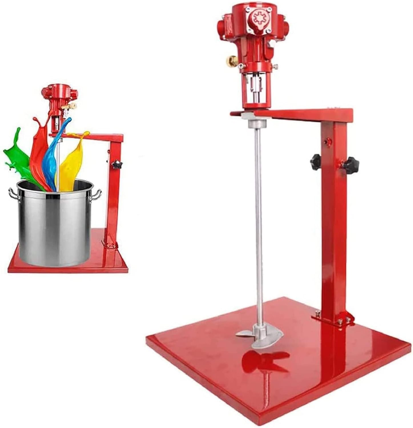 5 Gal/20LStainless Steel Automatic Lifting Mixer Paint Stirring Machine,Adjustable Height, Desktop Vertical Air Mixer, Ink Mixing Machine