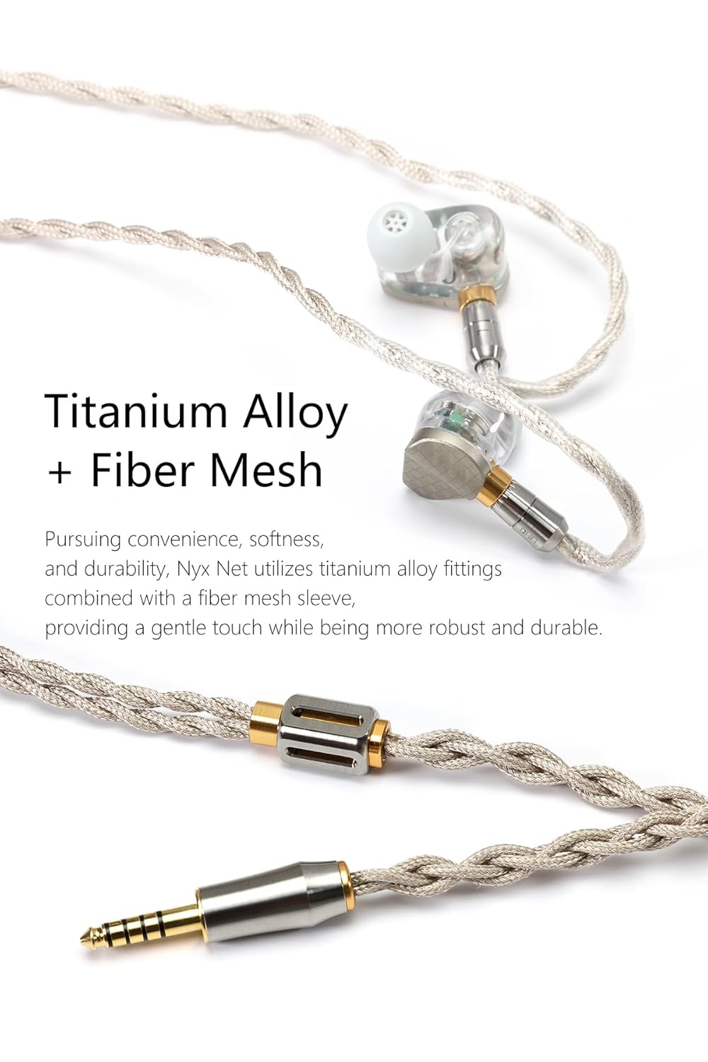 DD ddHiFi BC130 Net (Nyx Net) High-Purity OCC Shielded Earphones Upgrade Cable with 4.4mm Standard Plug