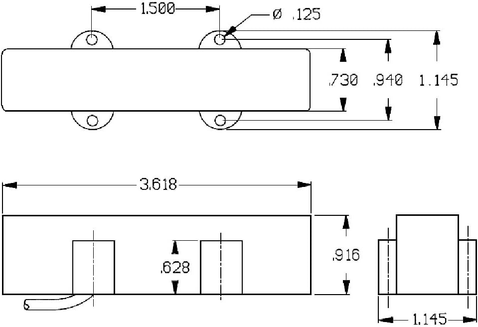 SJB-5n 5 String Stack Jazz Bass Pickup, Neck