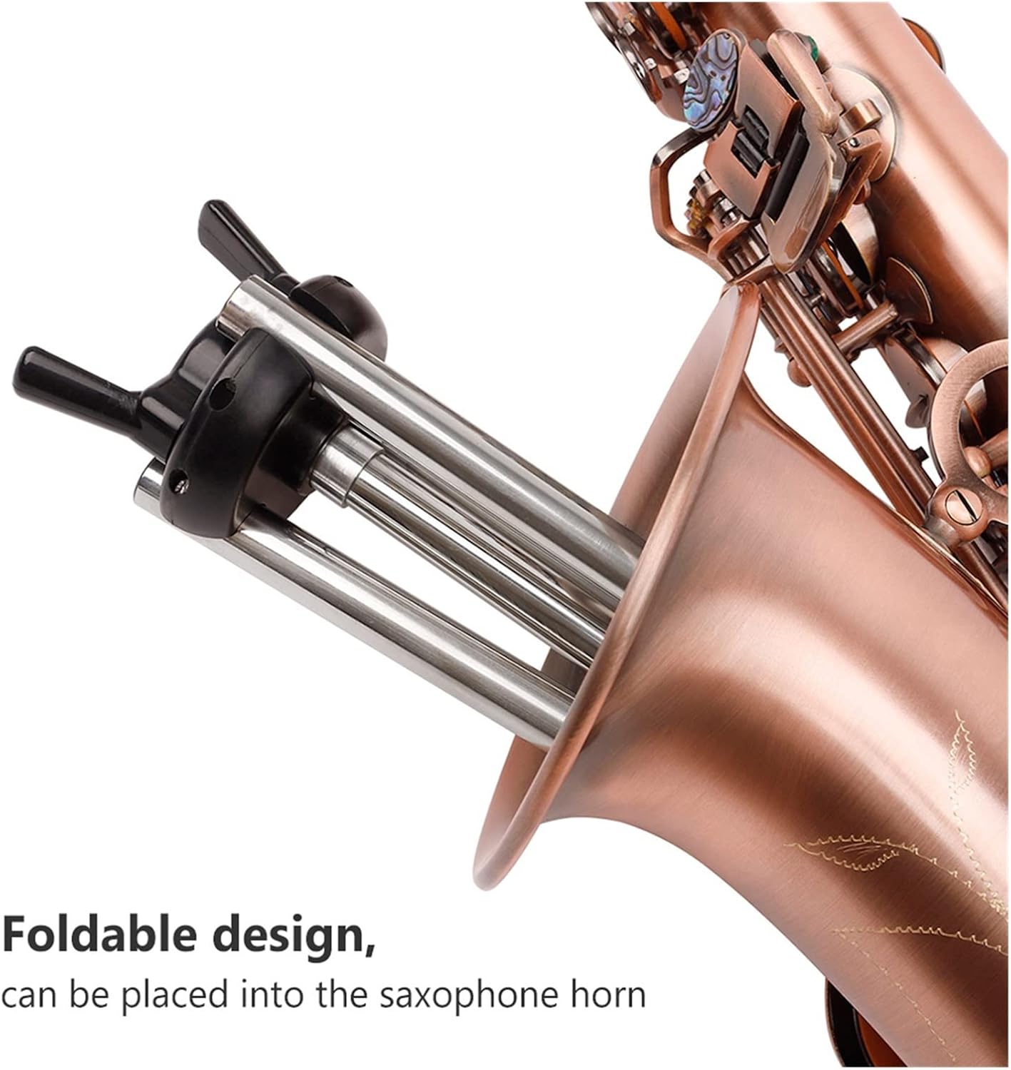 Sax Replacemen Set Foldable Saxophone Stand Portable Alto Saxophone Aluminum Floor Stand Saxophone Accessories