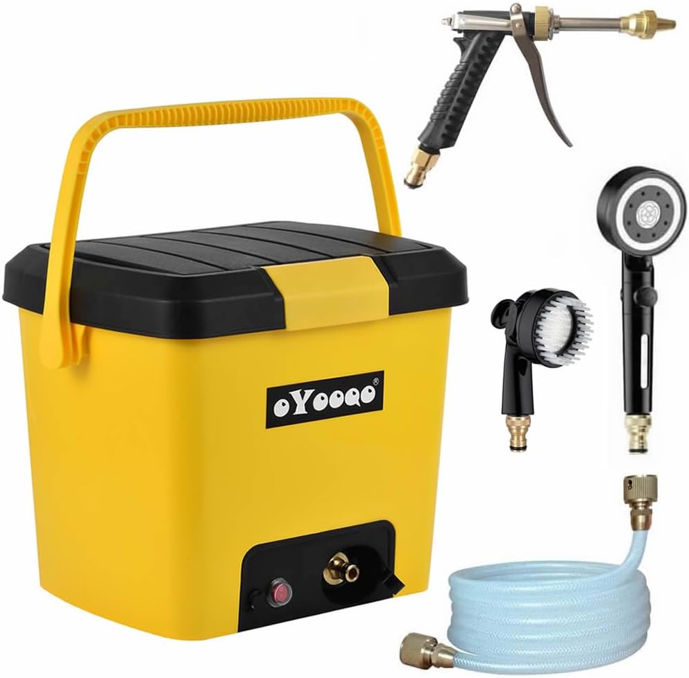 Portable Pressure Washer | 5 Gal Tank | 255 PSI | 45-Min Runtime | Versatile for Car Wash, Dog Bath, Home & Patio, & Portable Camping Shower | Durable Design for RV, Overland & Beach Adventures