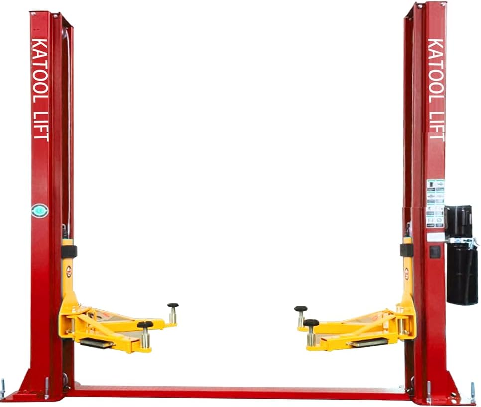 KATOOL 10000lbs 2 Post Lift Car Lift Auto Vehicle Car Lift Truck Hoist Floor Plate 220V (10000lbs)
