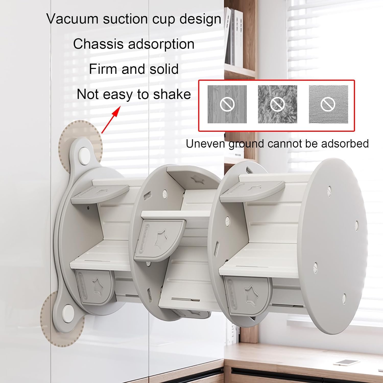 Rotating Bookshelf, Spinning Book Tower Swivel Bookcase, Multi-Layer Display Rack, Freestanding Corner Bookcase for Playroom Bedroom Living Room(Gray,164cm/64.6in)