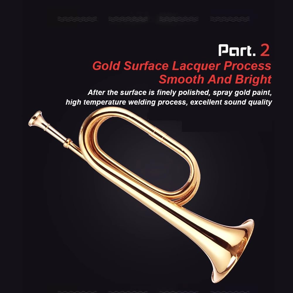 Trumpet, Including White Gloves + Red Silk + Storage Bag, Brass Instrument, Ergonomic Design