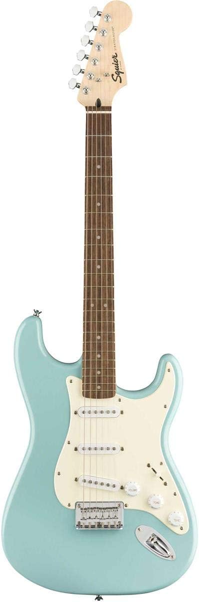 Fender Squier Bullet Stratocaster HT SSS Electric Guitar, Tropical Turquoise, Laurel Fingerboard