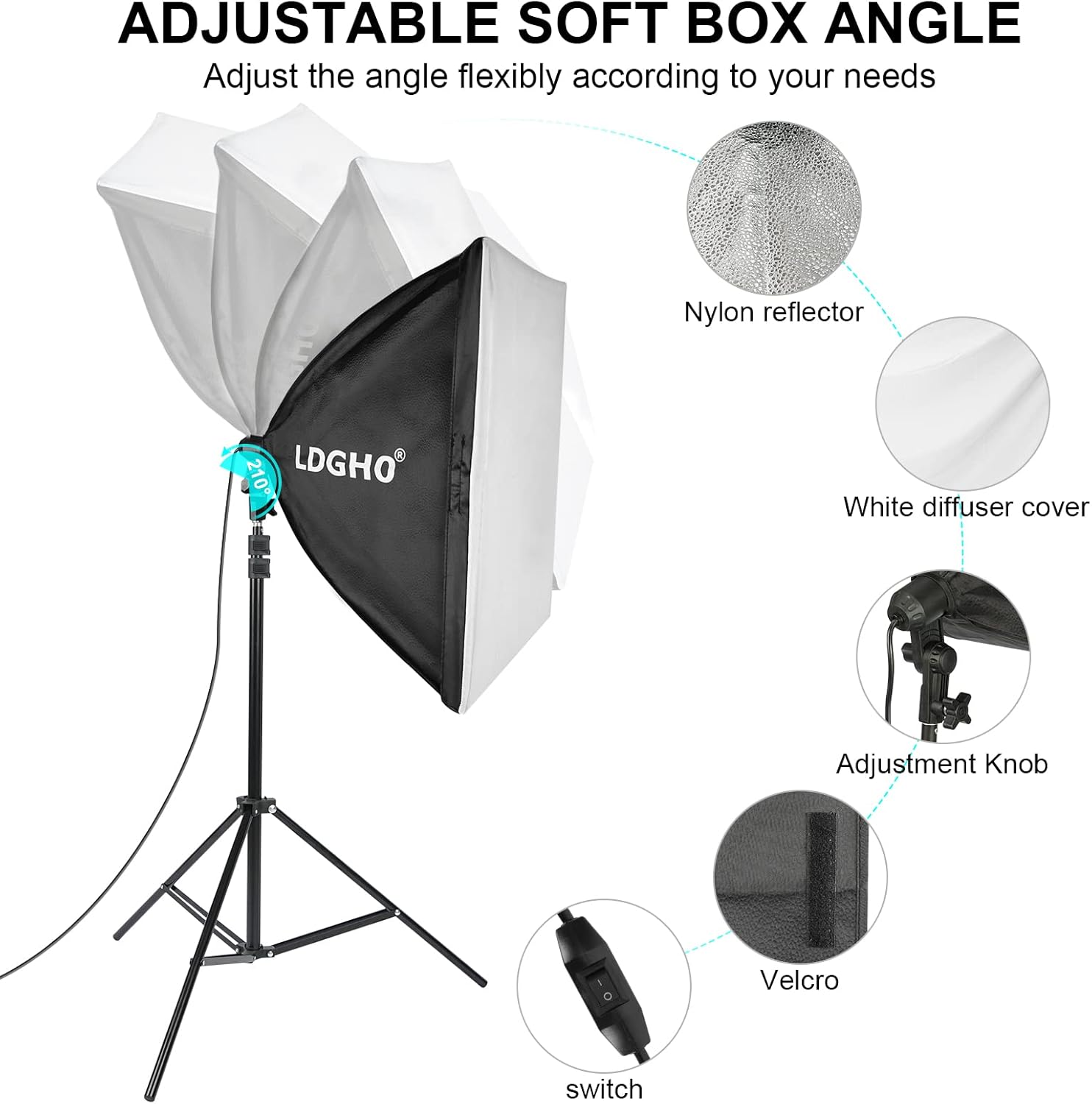 Photography Lighting kit with Backdrops, 8.5x10ft Backdrop Stands, UL Certified 5500K 800W Equivalent 25W LED Umbrella Softbox Continuous Lighting, Photo Studio Equipment for Photo Video Shoot