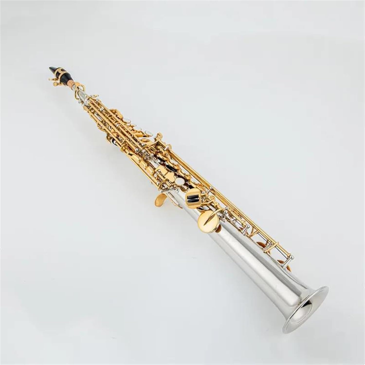 Woodwind Instruments Made In Japan Treble Saxophone Silvering Gold Key With Case (Color : Silver)