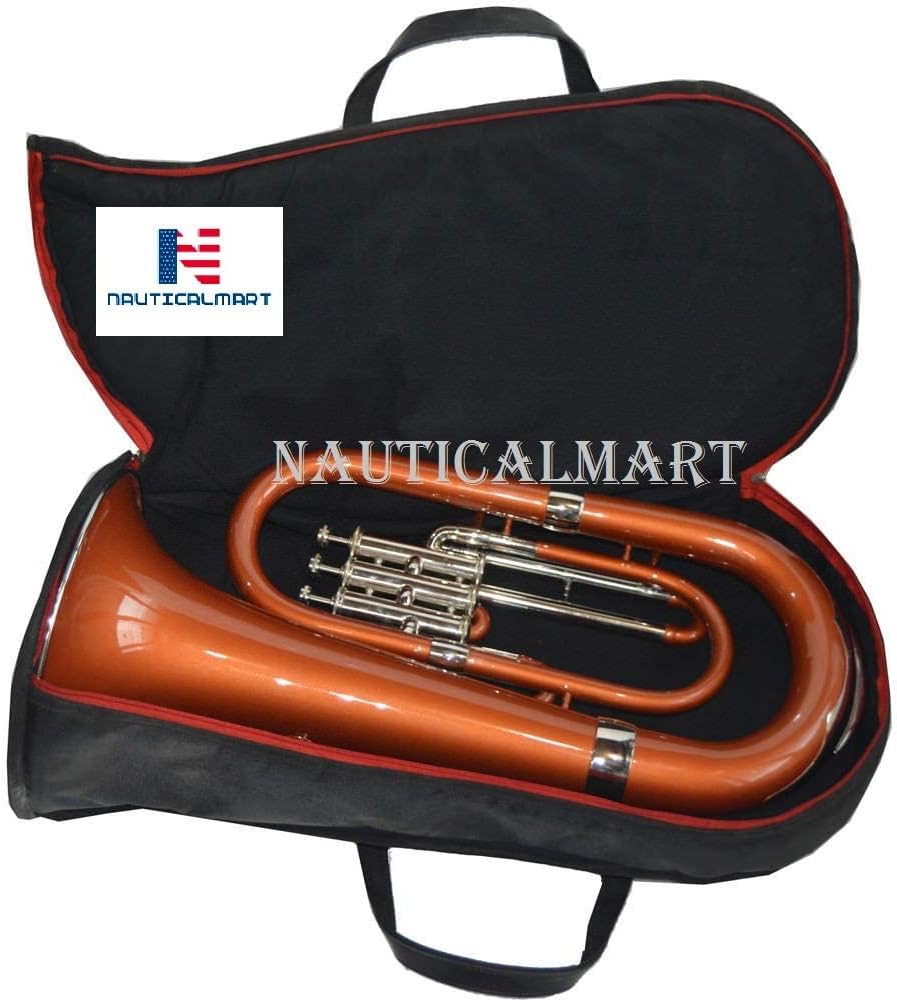 Bb Pitch Euphonium Copper Brass Color 3 Valve With Free Case Musical Instrument Gift