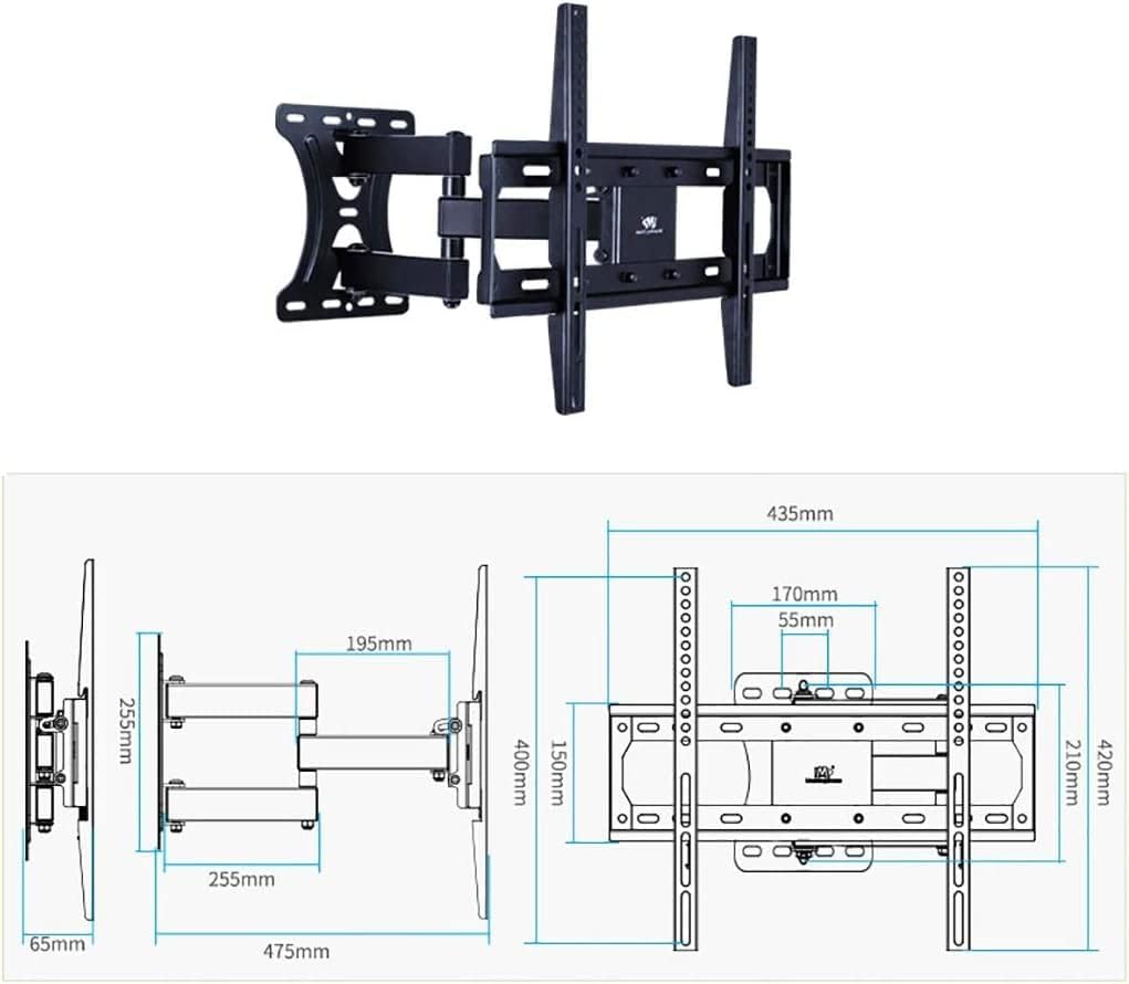 Display Bracket Steel Cantilever TV Mount, Display Wall Tilt Bracket, Flat Wall Mount Frame, Fits Most 32-55 Inch TVs