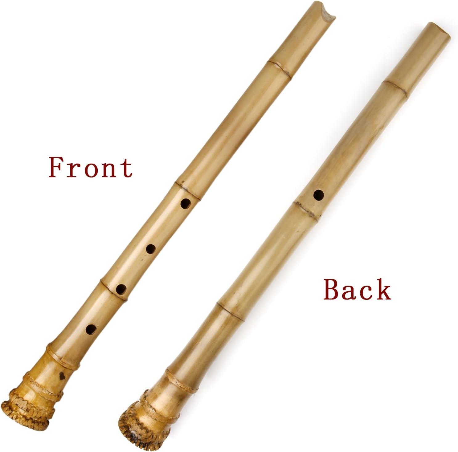 Traditional Musical Instrument D Key 5 Holes Japan Style Shakuhachi D/E Key Musical Instruments Bamboo Flute With Root Woodwind Instrument (1.8 D Key)