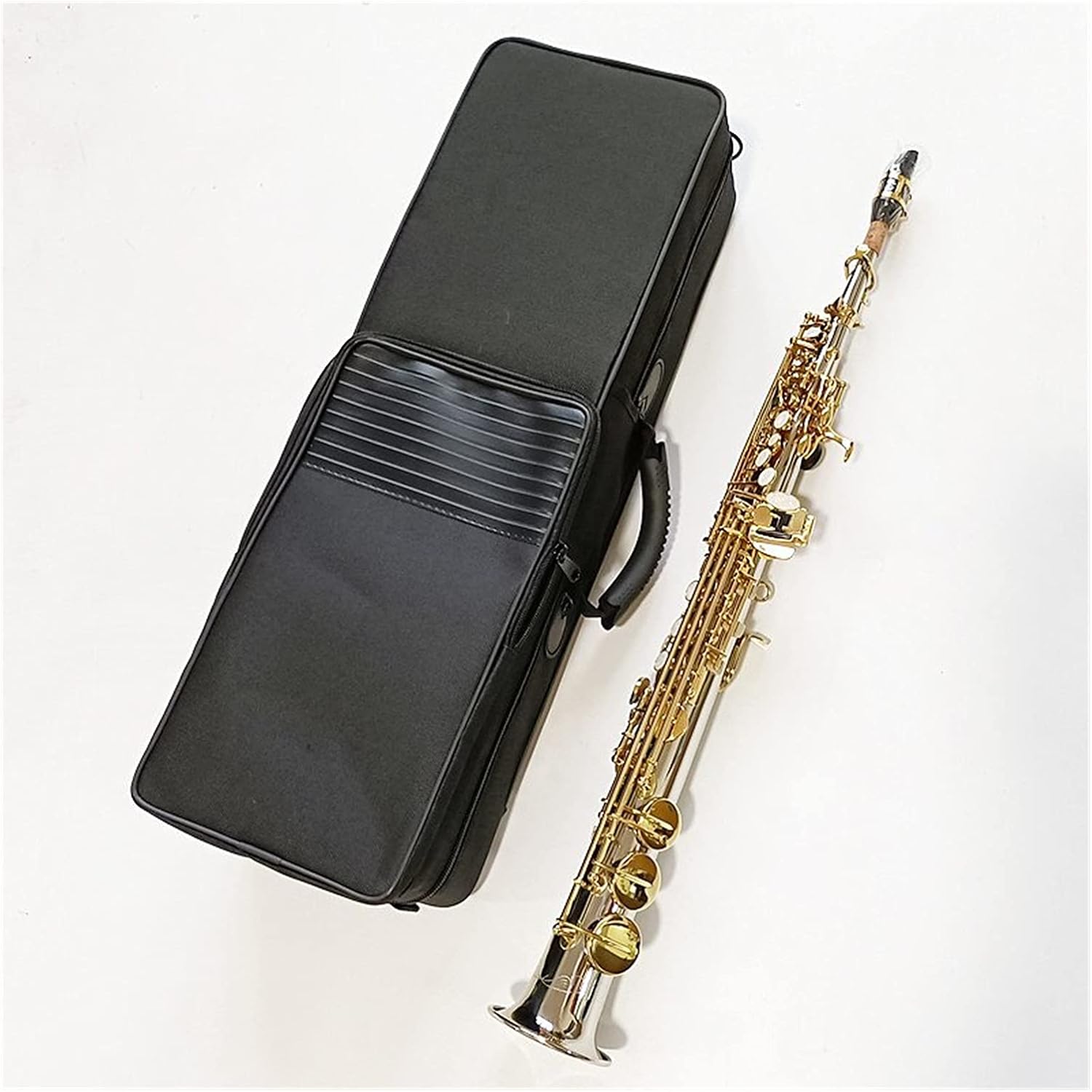 Sax Beginners Kit Saxophone Saxophone Nickel Plated B Fiat Saxophone Woodwind Music with Hard Case Wind Instrument