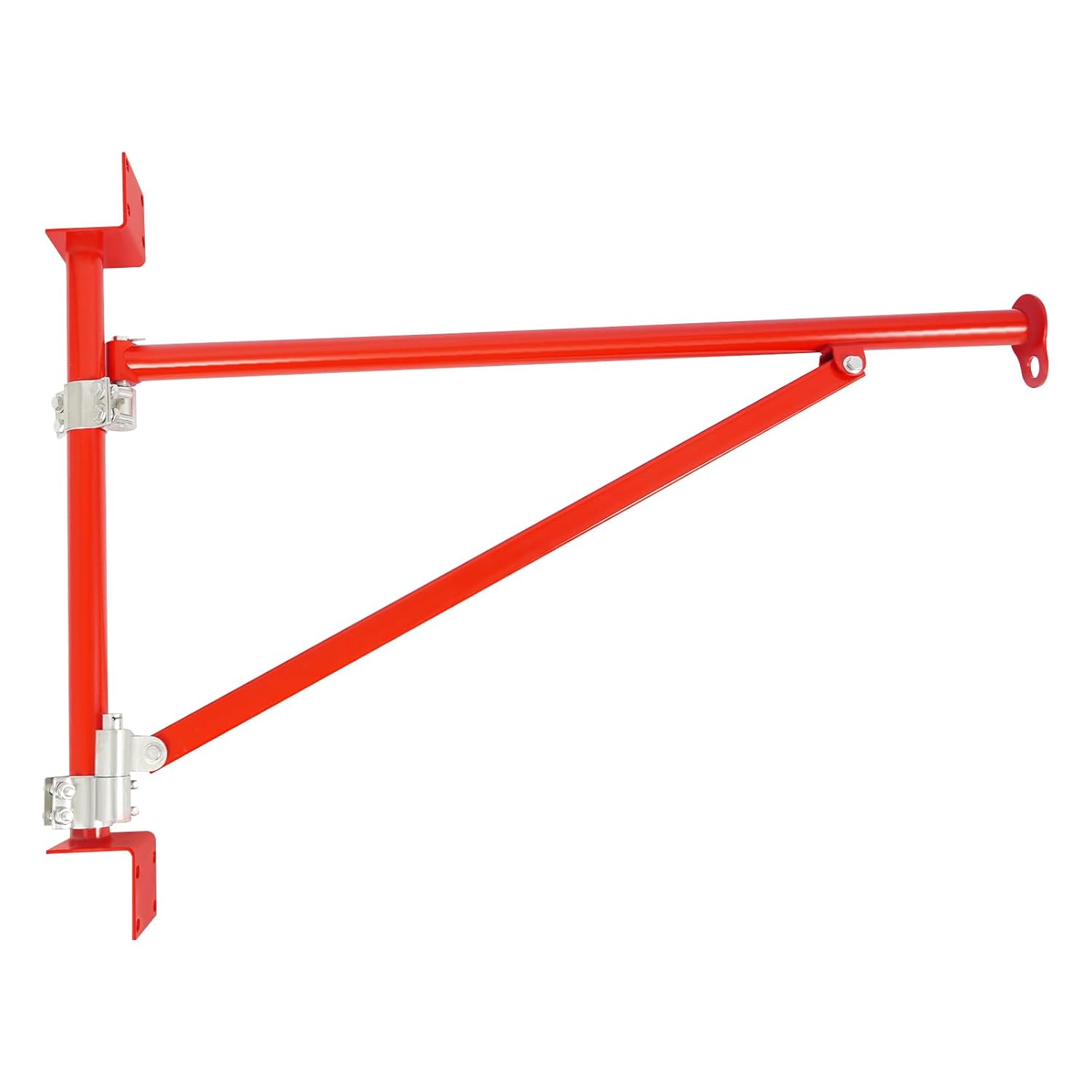 Wall Mount Crane Bracket, 441 lbs Load Alloy Steel Hoist Bracket with Rounded Corners Reserved Holes, Crane Swing Arm with Pole for Warehouses,Garages,Home Workshops