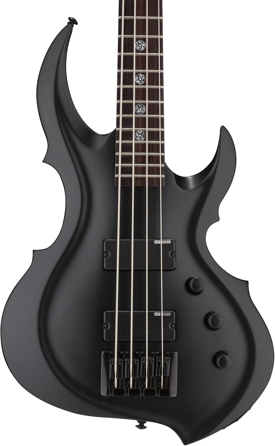 ESP LTA204FRXBLKS Bass Guitar, Black Satin