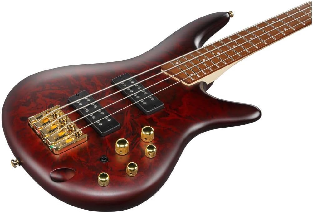 Ibanez SR300EDX Standard 4-String Right-Handed Electric Bass Guitar with Jatoba Fretboard, Nyatoh Body, and PowerSpan Dual Coil Pickups (Wine Red Frozen Matte)