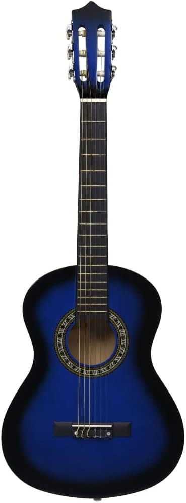 YAFF 8 Piece Classical Guitar Beginner Set Blue 1/2 34