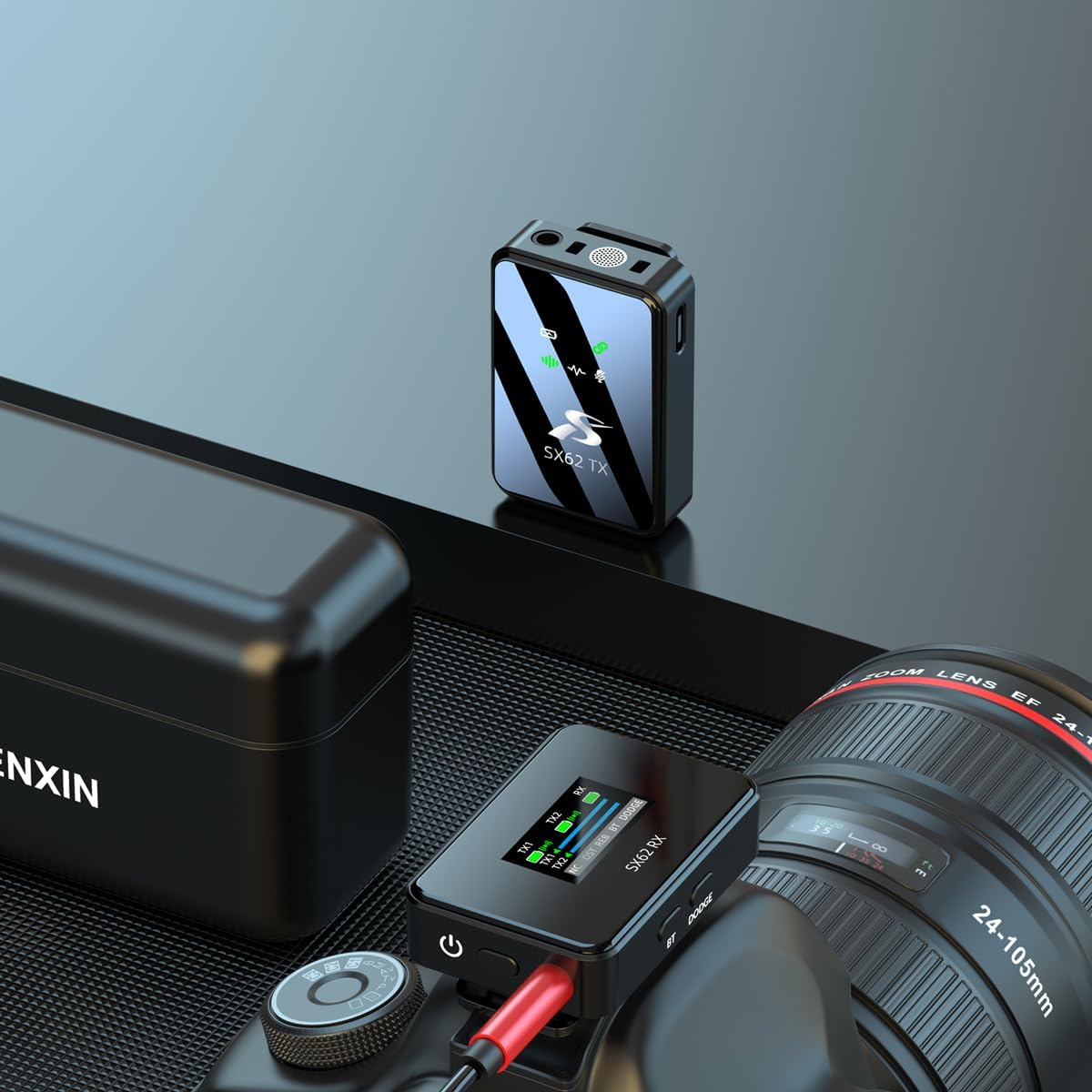 Professional Wireless Lavalier Lapel Microphone for iPhone, iPad, Mini Video Recording Mic for Interview Video Podcast Vlog YouTube & Livestream, Noise Reduction, Plug & Play (Pro Mics with Base)