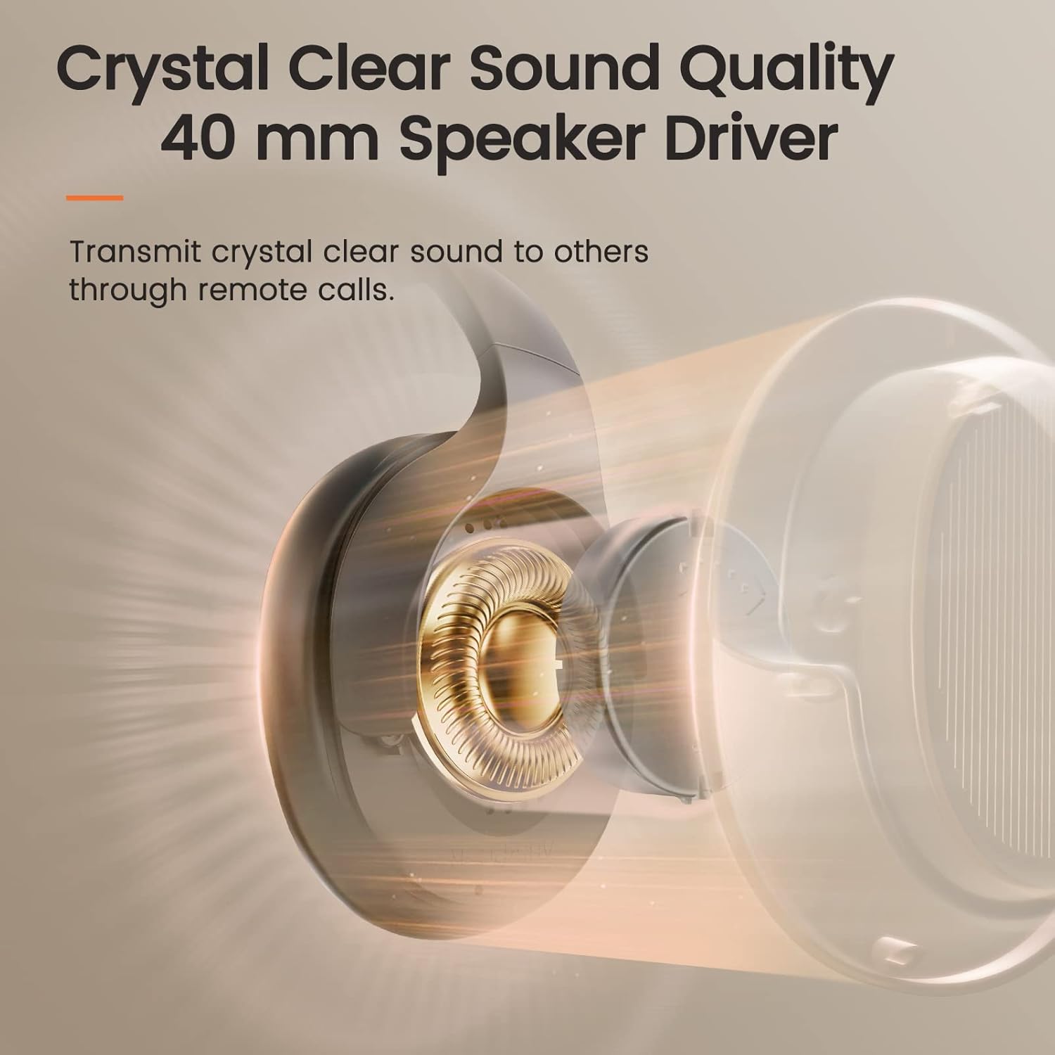 EKSA Wireless Headset with Mic for Work, Bluetooth 5.0 Headset with AI-Powered Noise Cancelling Microphone - Bluetooth Wireless Headphones with Mic for Work/PC/Laptop/Computer/Office/Zoom