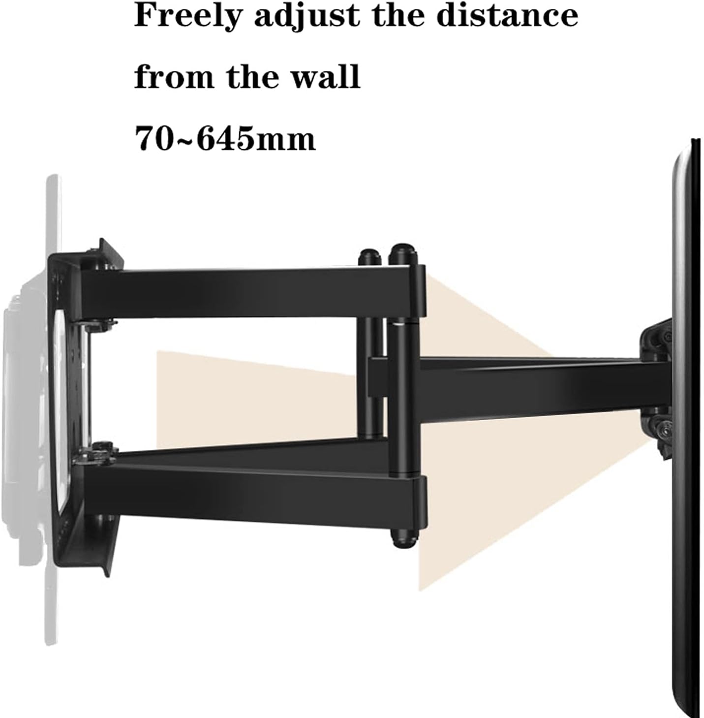 TV Mount Bracket Full Motion TV Wall Mount Bracket Universal Articulating Arms Swivels Tilts Extension Rotation TV Mount for Most 50