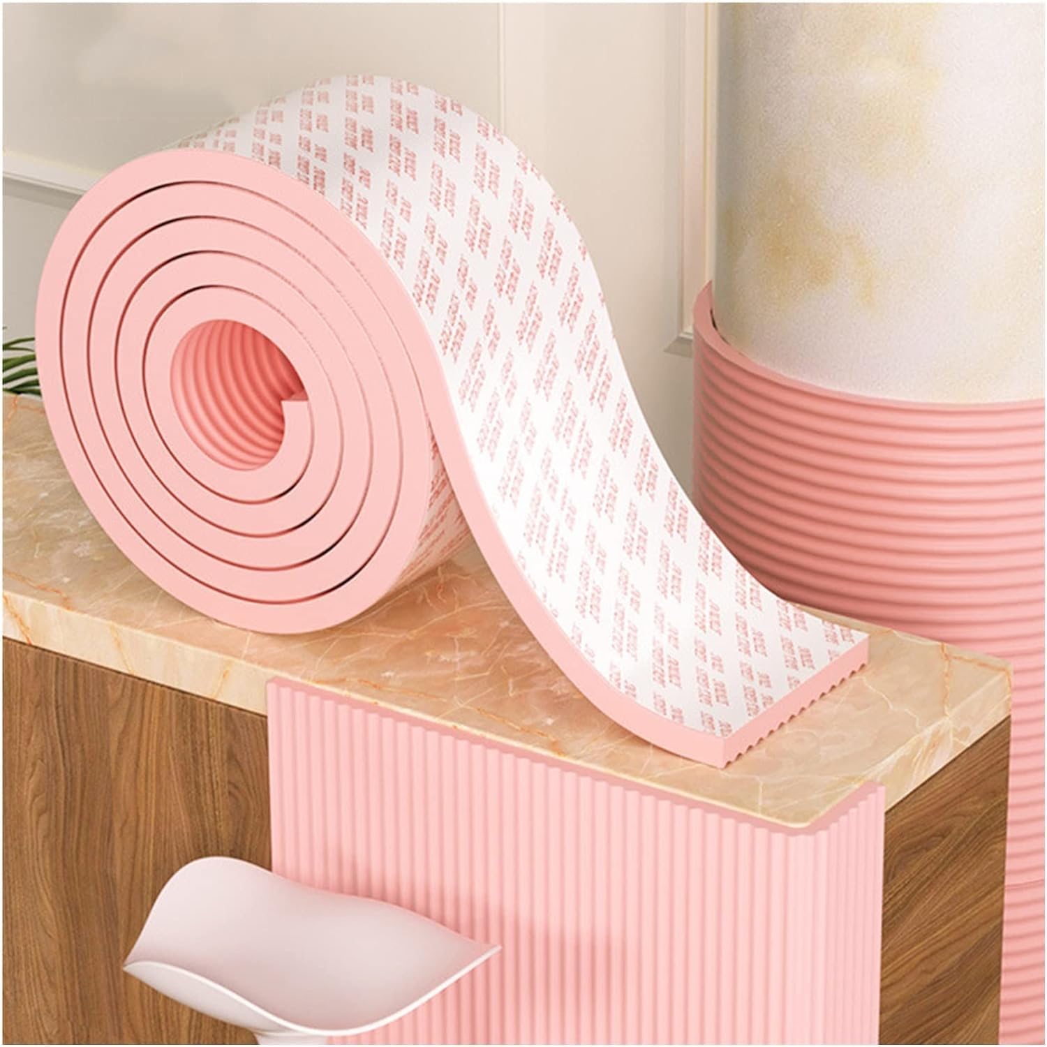 TIST Car Park Corner Protectors, Sponge Edge Warehouse Corner Protectors, Furniture Windowsill Bumper Corner Protectors(Pink,2m-4pcs)
