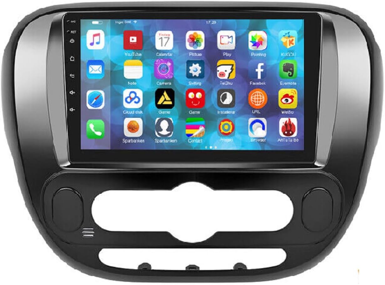 ikasus 9 Inch Touch Screen Car Radio Multimedia Player for Ki-a Soul 2013-2019, Android 13 Wireless Car Stereo with CarPlay/Android Auto Support Mirror Link Bluetooth GPS WiFi FM Backup Camera 2+32GB