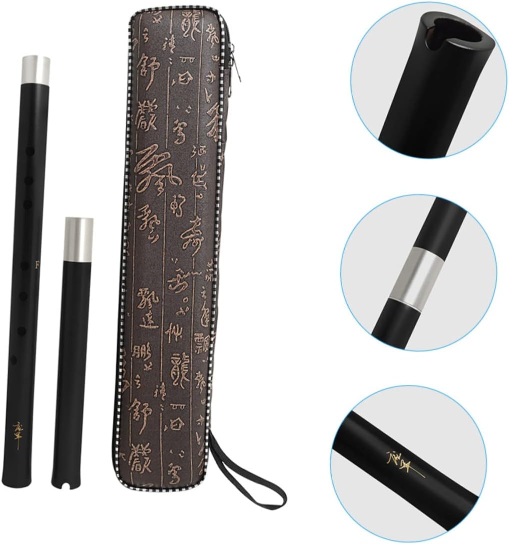 Toyvian Chinese Flute Two-section Dizi for Beginners Handmade Vertical Blowing Instrument Smooth Tone Lightweight and Portable Music Tool for Woodwind Enthusiasts