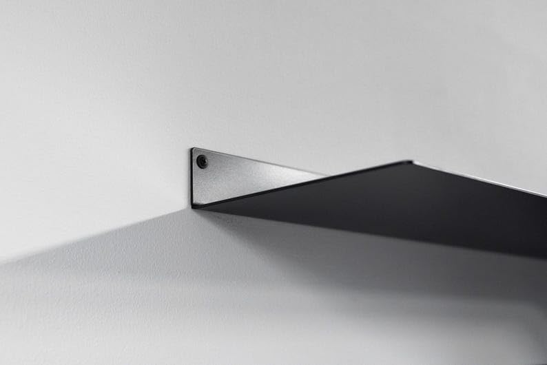 Wall Mount Metal Handmade Shelf, Curved Metal Wall Shelf for Bathroom, Wandregal Metall, Modern Floating Shelves, Floated Wavy Shelves