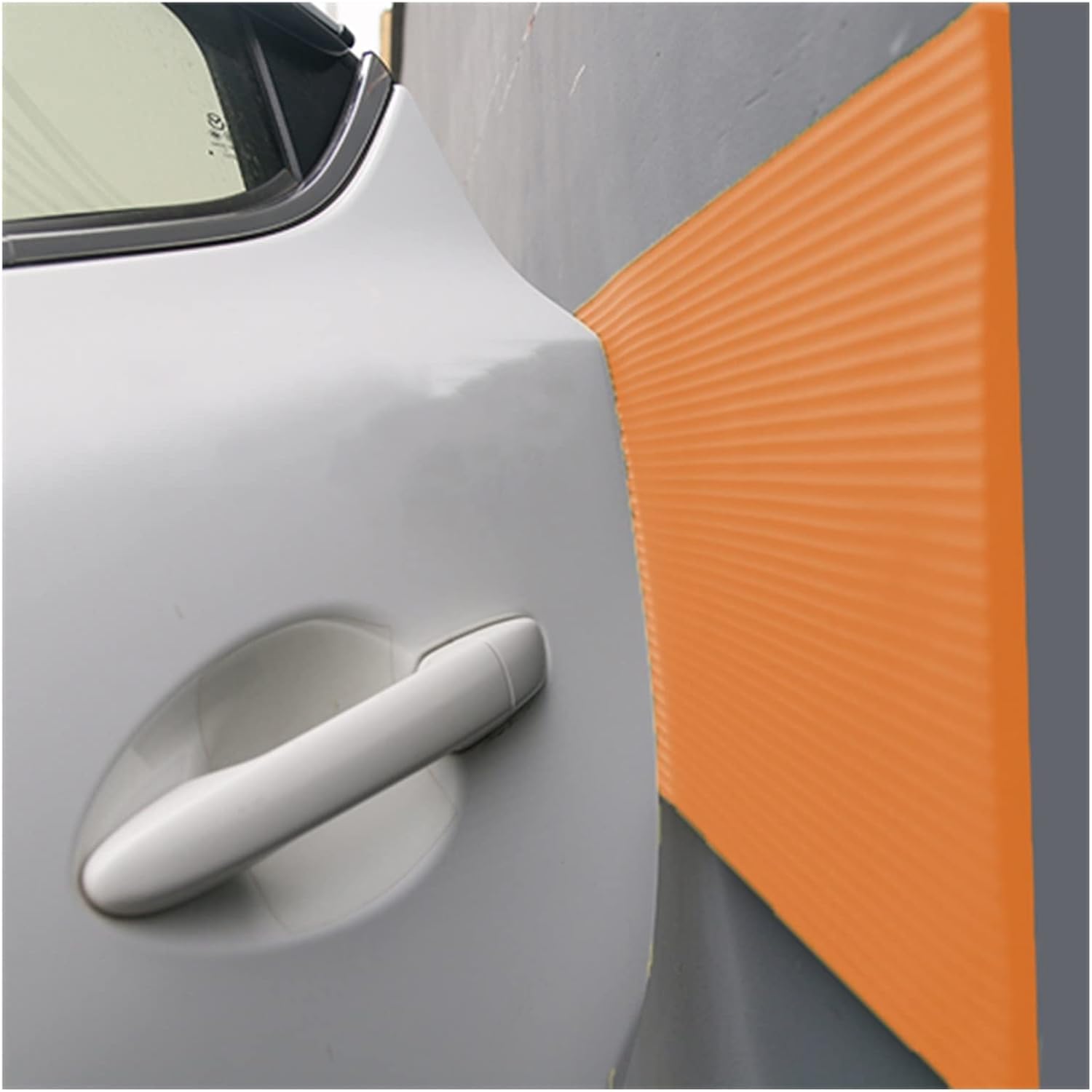 XPLKQXE Soft Extra-Wide Edge Protector, Wall Edge and Bumpers Guards, Car Parking and Warehouse Parking Columns (Color : Orange, Size : 4pcs-1m)
