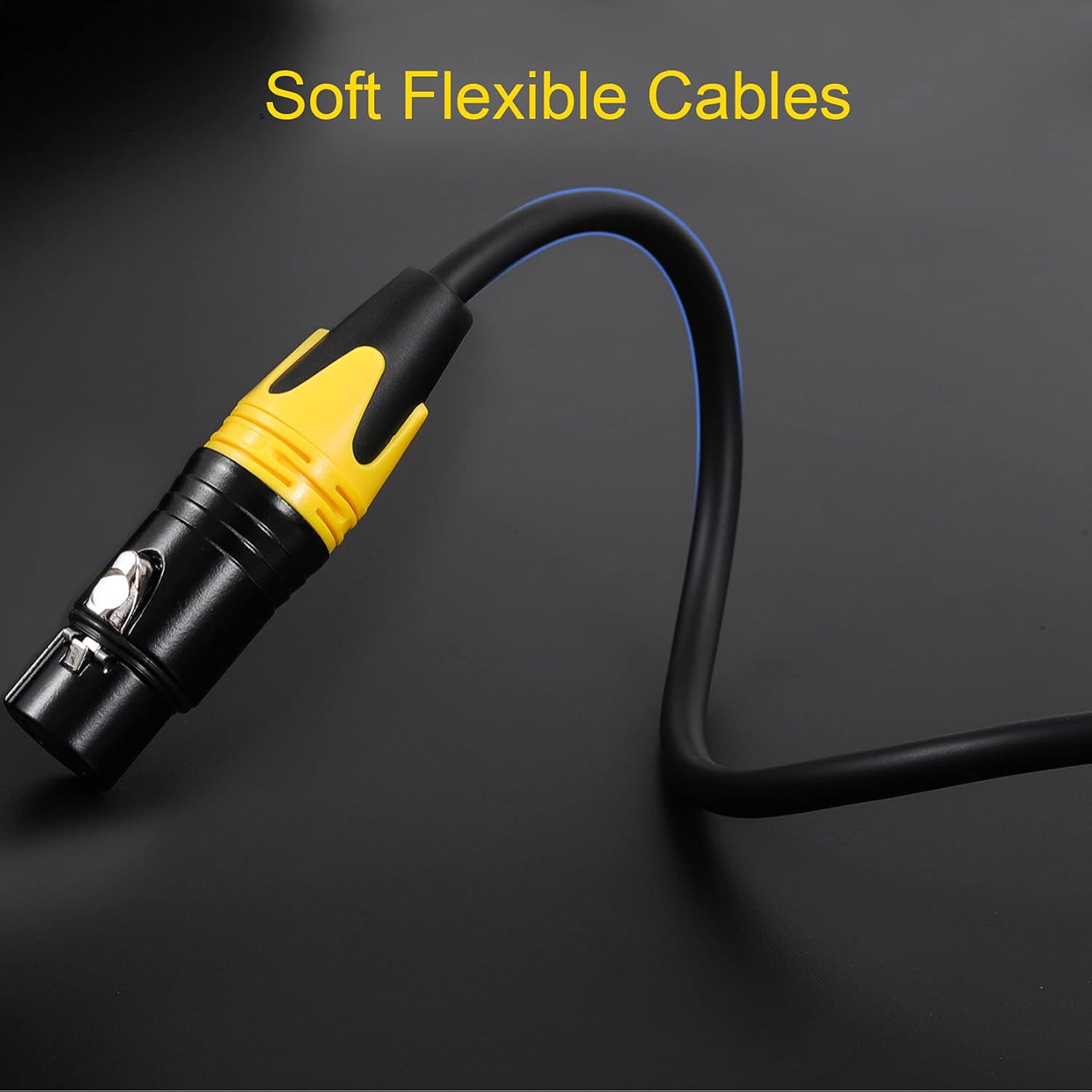 25ft XLR Cables 6 Packs - Premium Color Coded Microphone Cables 3 Pin XLR Male to Female Balanced25 Feet