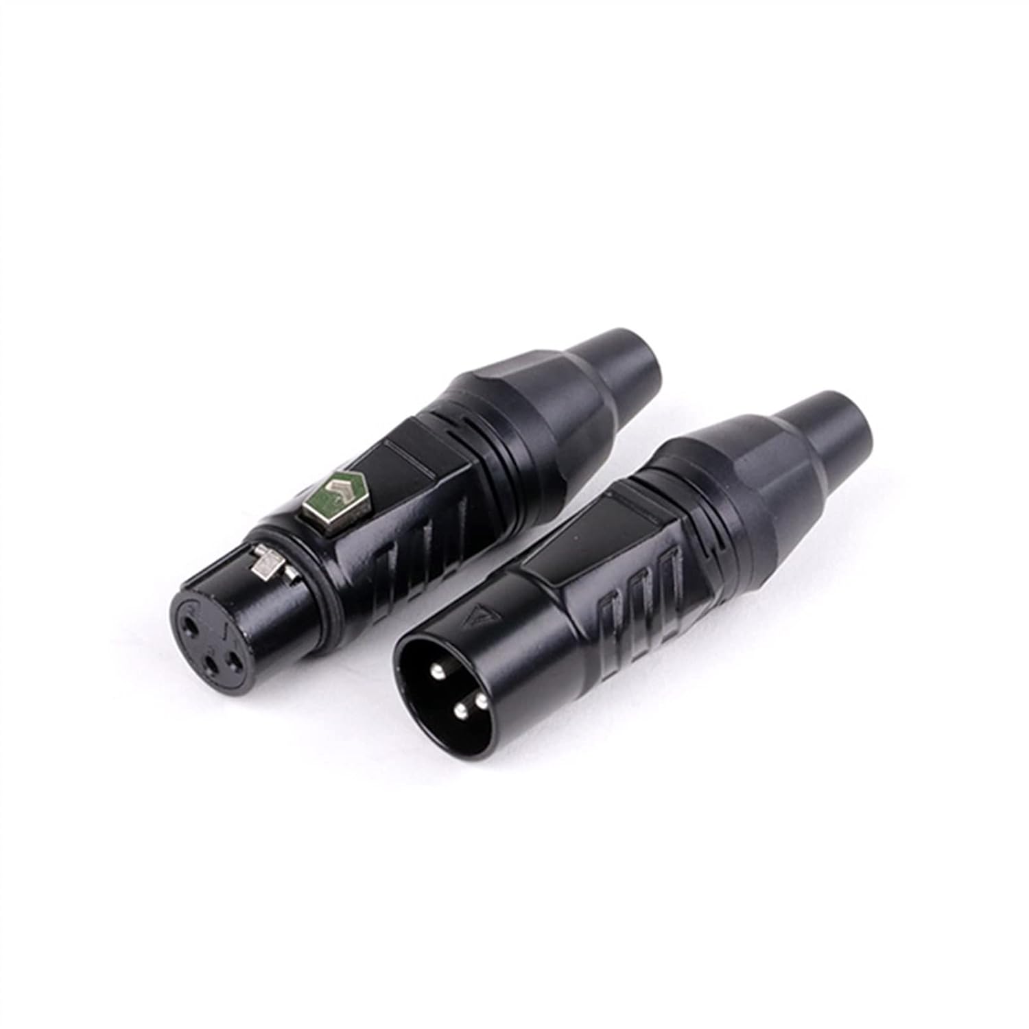 X L R 3 Pin Male Female Snake Plug Audio Microphone Cable Connector Adapters Black 10Pcs (Color : 10xD1034F)