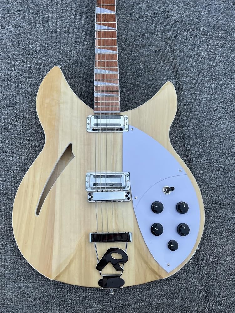 Custom 12 String Electric Guitar 360 Basswood Body Rosewood Fretboard 'R' Tailpiece Natural Color