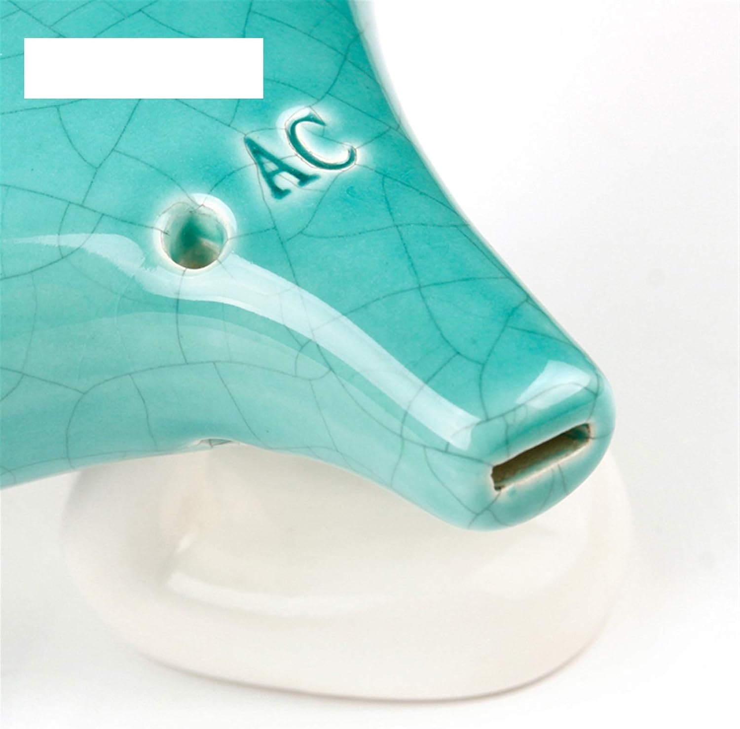 12 Holes Sharp Hole Ocarina Green Ice-Crack Alto C Music Instruments Chinese Woodwind Instrument Flute(Ocarina)