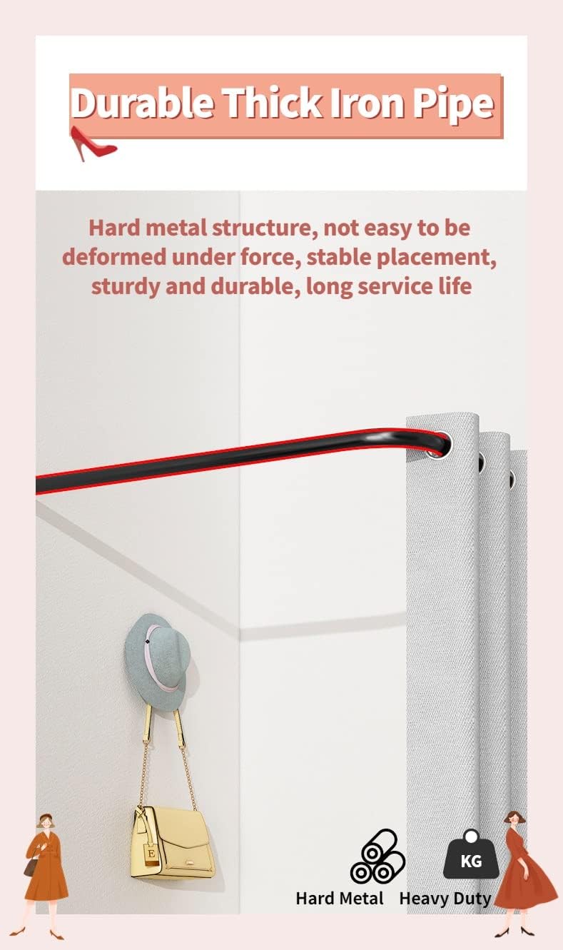 Portable Dressing Room Privacy Screen Corner Changing Room Square - Wall-Mounted Clothing Store Fitting Room for Privacy Protection & Room Divider, Portable Dressing Room for Boutique/Shop/O