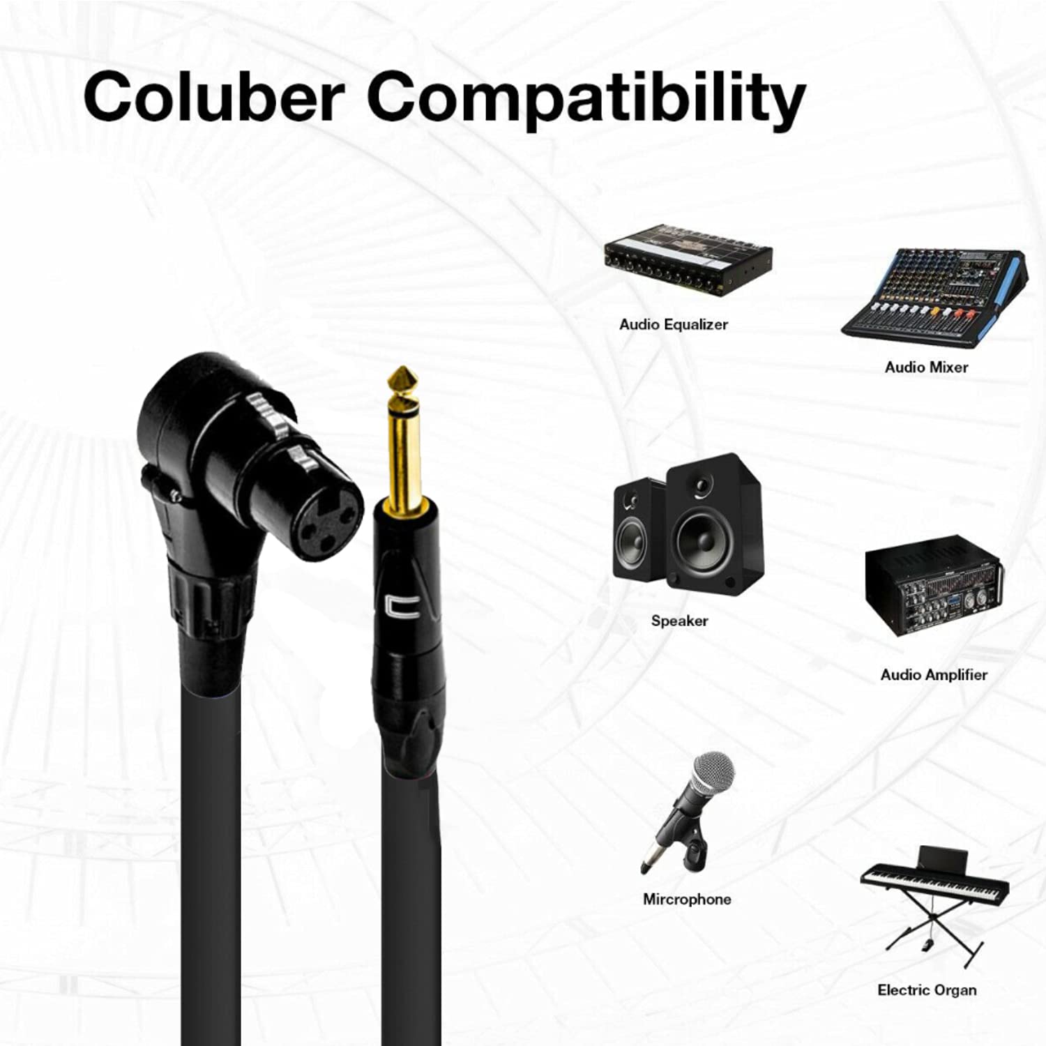 COLUBER CABLE Right Angle XLR Female to 1/4