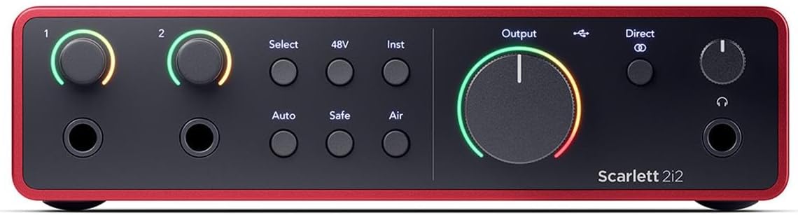 Scarlett 2i2 4th Gen, 2-in, 2-out USB Audio Interface with 2 XLR Cables