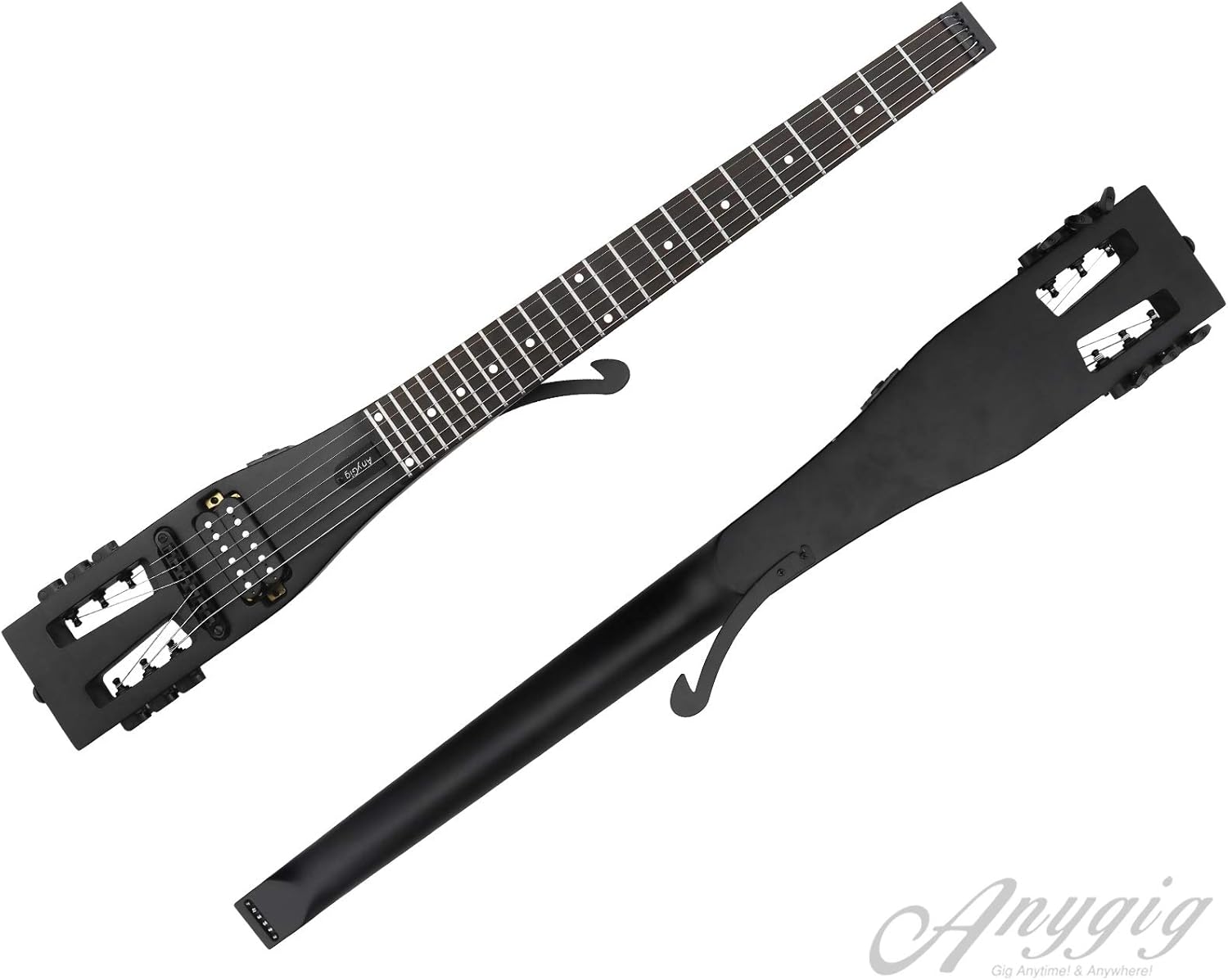 SING F LTD Travel Electric Guitar, Ultra-Light Headless Design, Full-Scale 25.5