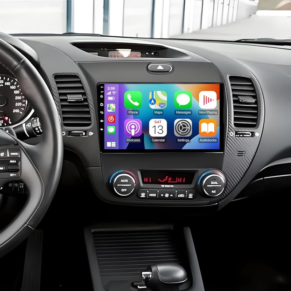 PHEZEN Android13.0 Car Stereo Fit for KIA Forte 2013-2018, 9 Inch Touch Screen Car Audio Receivers with Wireless Carplay Android Auto Bluetooth GPS WiFi Backup Camera- 4G+64G