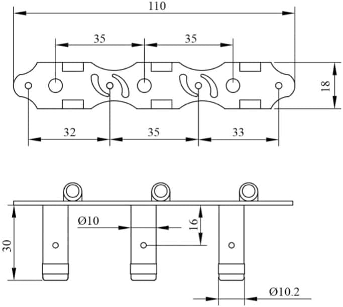 Ortega Guitars Classical Private Tuning Machines 3L x 3R w/Brushed Brass Baseplate & Black Buttons (OTMPRIVATE)