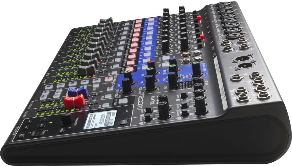 Zoom LiveTrak L-12 Digital Mixer & Multitrack Recorder, for Music, Podcasting, 12-Input/ 14-Channel SD Recorder, 14-in/4-out USB Audio Interface, 5 Powered Headphone Outputs Bundle With Accessories