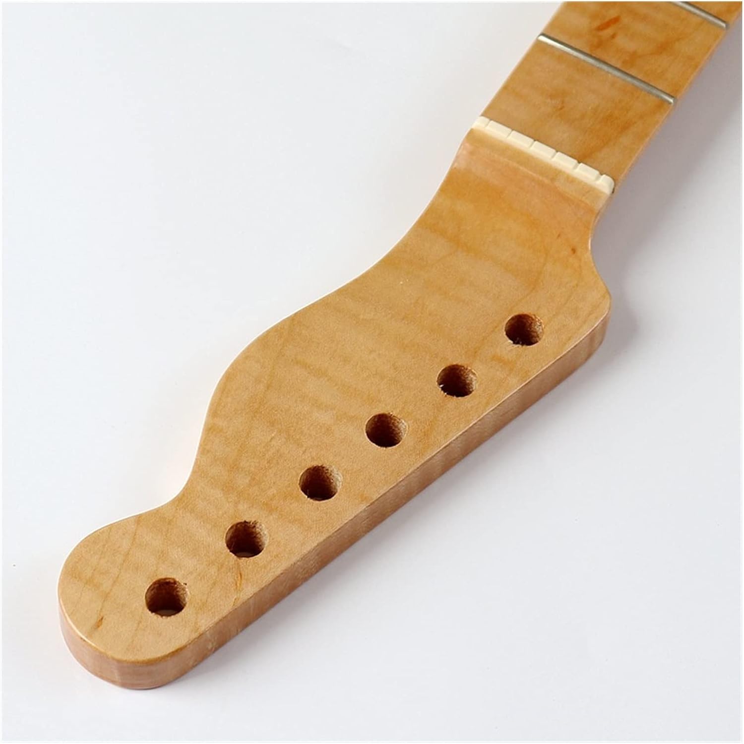 Electric Guitar Neck & Arm & Bow 6 Strings 1 Piece Wood Combine Glossy Natural Color 21F Guitar ​Neck Replacement