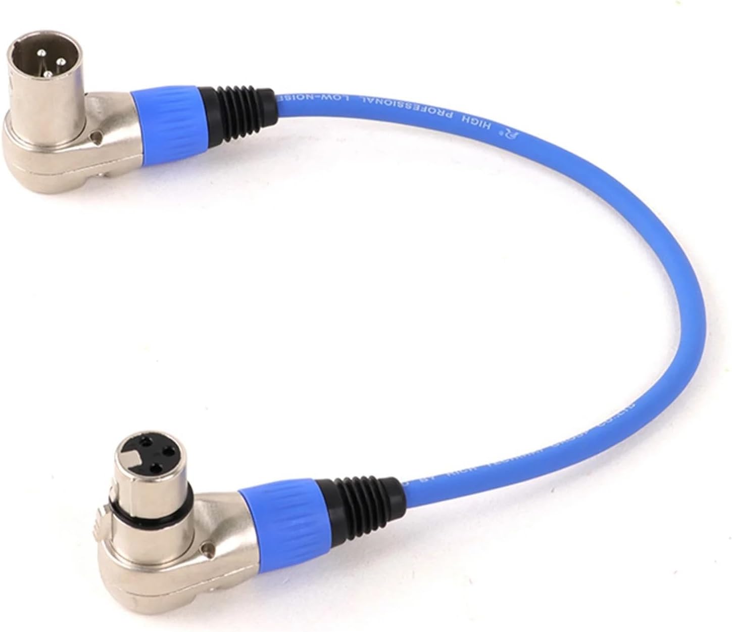 Colorful Right Angle Patch Cables 3PIN Male to Female Colorful Cable for Microphone Mixer(Blue,8m)