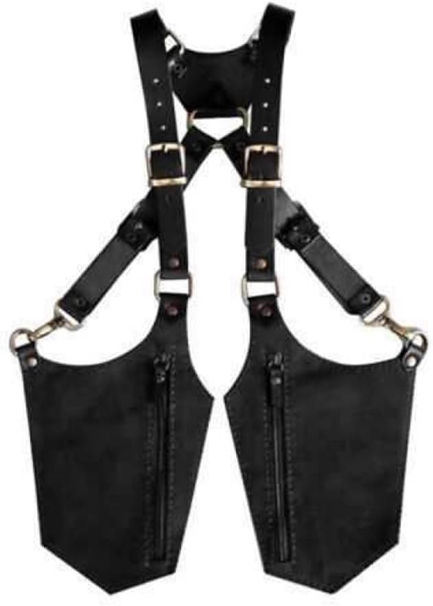 Concealed Pack Backpack Retro Men's Leather Shoulder Bag Adjustable Zipper Pocket for Travel/Outdoors