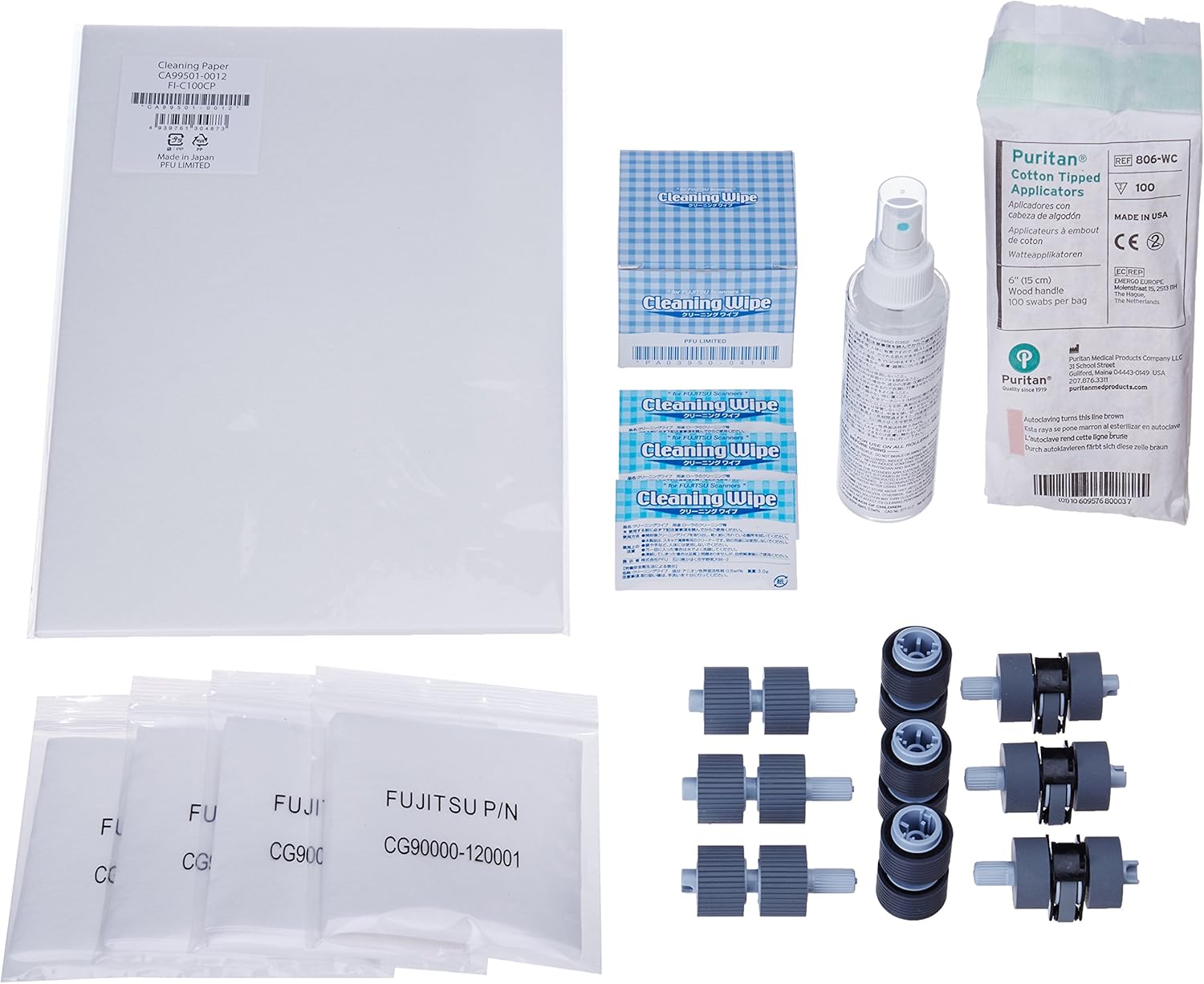 Manufacturer's Genuine ScanAid Kit, Cleaning Supplies & Replacement Parts, fi-6670/A fi-6770/A