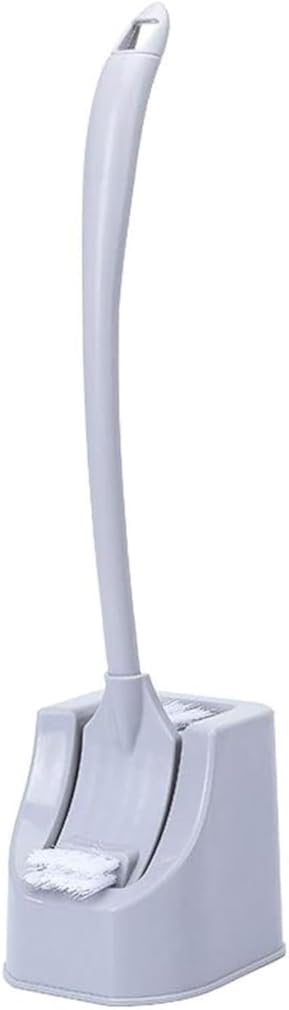 Toilet Brush Toilet Brush Plastic Toilet Brush and Bracket Bathroom Clean The Toilet Long Handle Cleaning Bowl Brush Cover Toilet Toilet Brush and Holder (Color : Gray A) (White a)