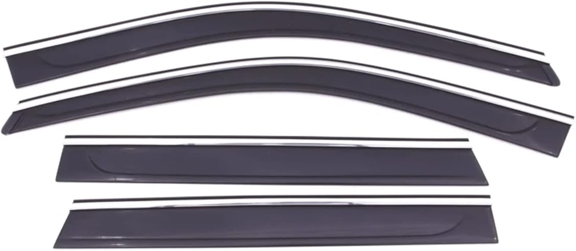 Auto Ventshade [AVS] Low Profile Rain Guards for 2011 - 2021 Jeep Grand Cherokee (Excludes Grand Cherokee L) | Window Vent Visors, 4 pcs. - Smoke w/Chrome Trim | 794015