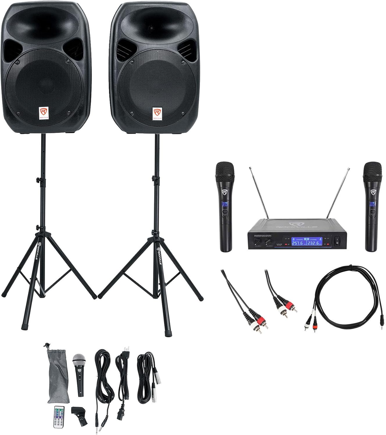 Rockville RPG122K Karaoke System Bundle - Dual 12